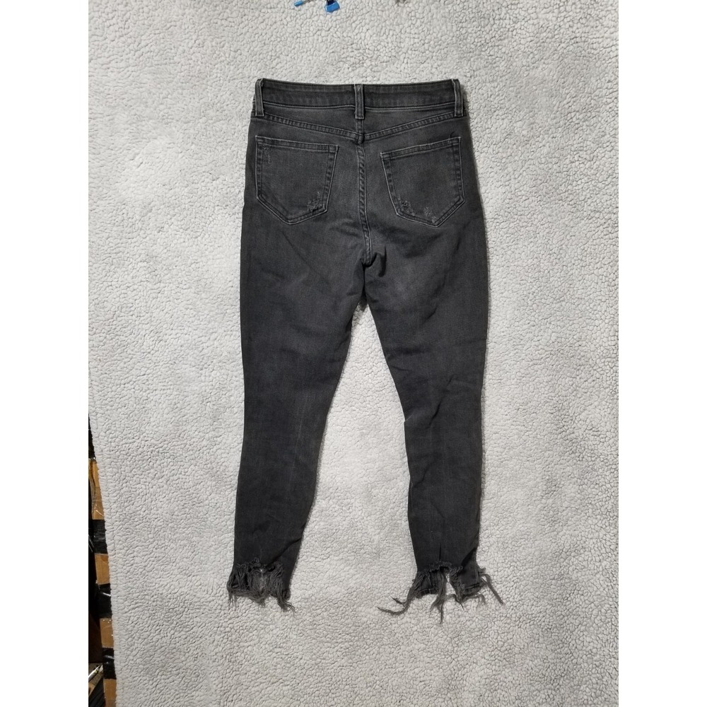 L'agence Destructed Hi‎ Line Raw Hem Straight Leg Jeans Women's 26 Biscuit - Picture 6 of 8